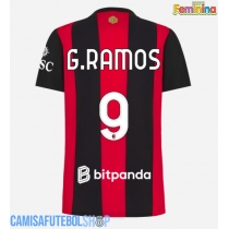 Camisa de time de futebol AC Milan Goncalo Ramos #9 Replicas 1º Equipamento Feminina 2026-27 Manga Curta